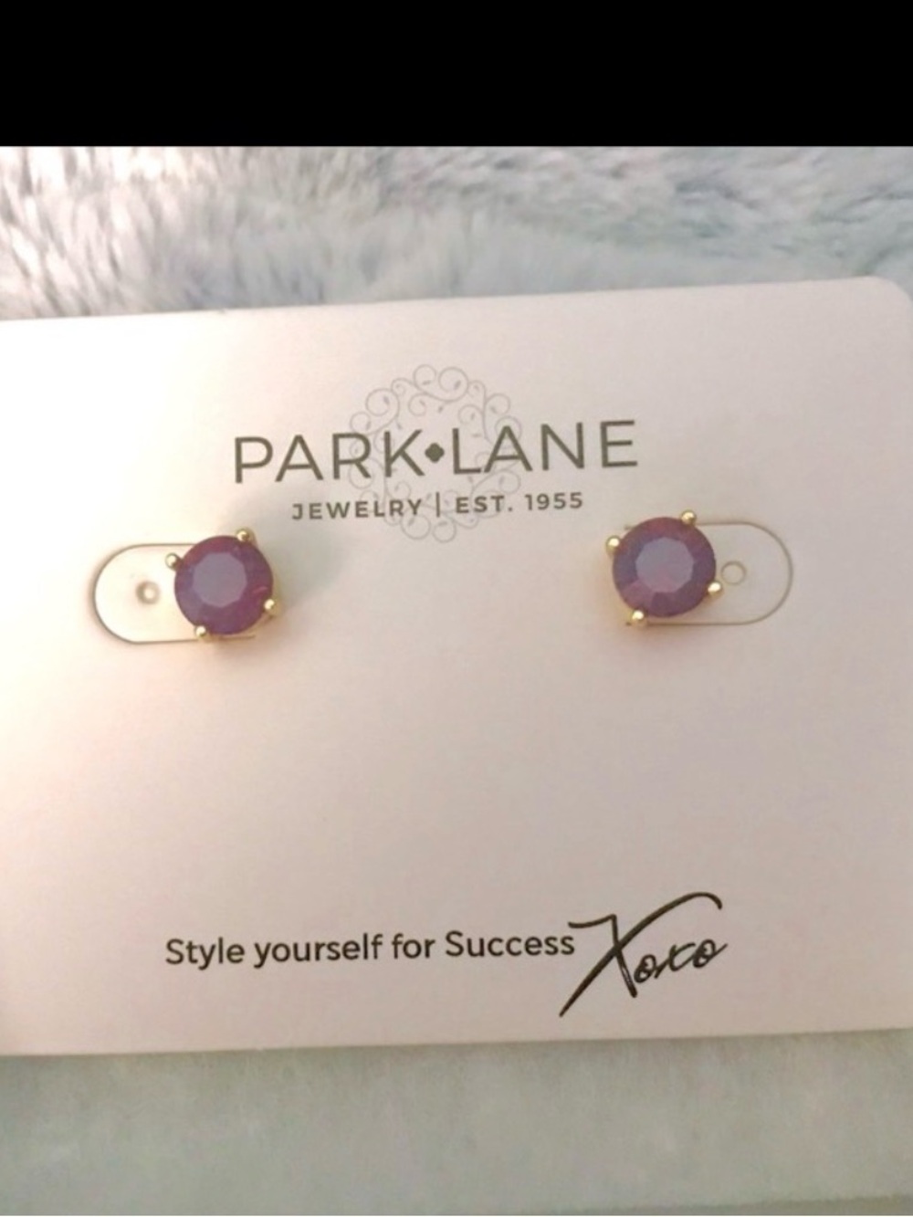 Park Lane Mauve Opal Impression Earrings gold purple